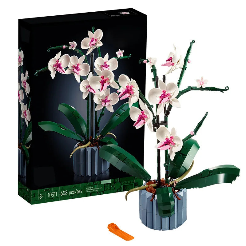 Flores Botanical Orquídeas y Plantas Artificiales Decoración del Hogar